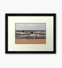Two Kite Surfing - 1287 Framed Print