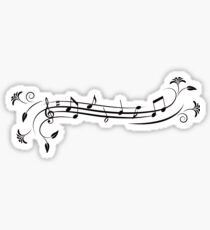 Floral music design sticker Sticker