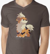 Cutout Growlithe Men's V-Neck T-Shirt