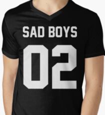 Yung Lean Sad Boys 02 - (white text) Men's V-Neck T-Shirt
