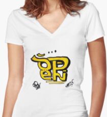 Graffiti MTL Women's Fitted V-Neck T-Shirt
