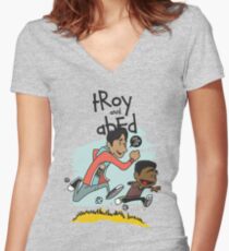 Troy + Abed Women's Fitted V-Neck T-Shirt