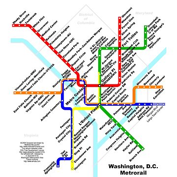 Artwork thumbnail, Washington DC Metro Subway Map by jutulen