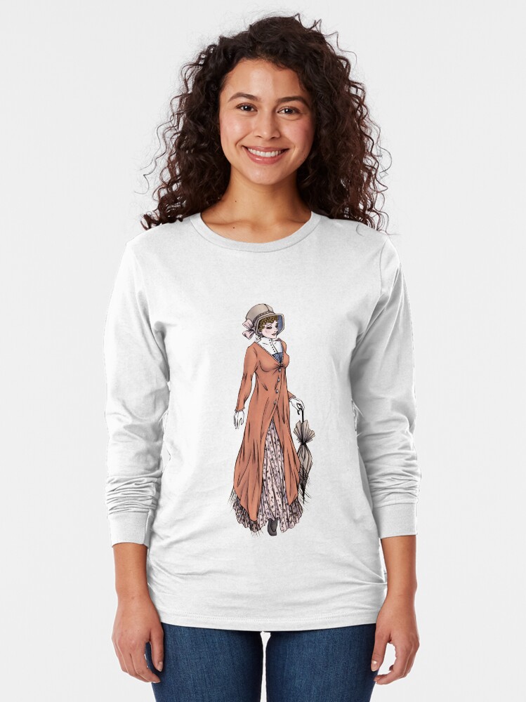 Alternate view of Miss Phoebe Churcham - Regency Fashion Illustration Long Sleeve T-Shirt
