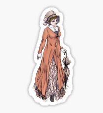 Miss Phoebe Churcham - Regency Fashion Illustration Sticker