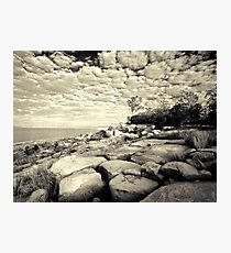 Lakeside Boulders (duotone) Photographic Print