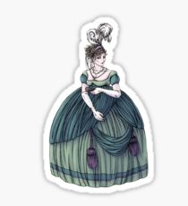 Viscountess Garvestone - Regency Fashion Illustration Sticker