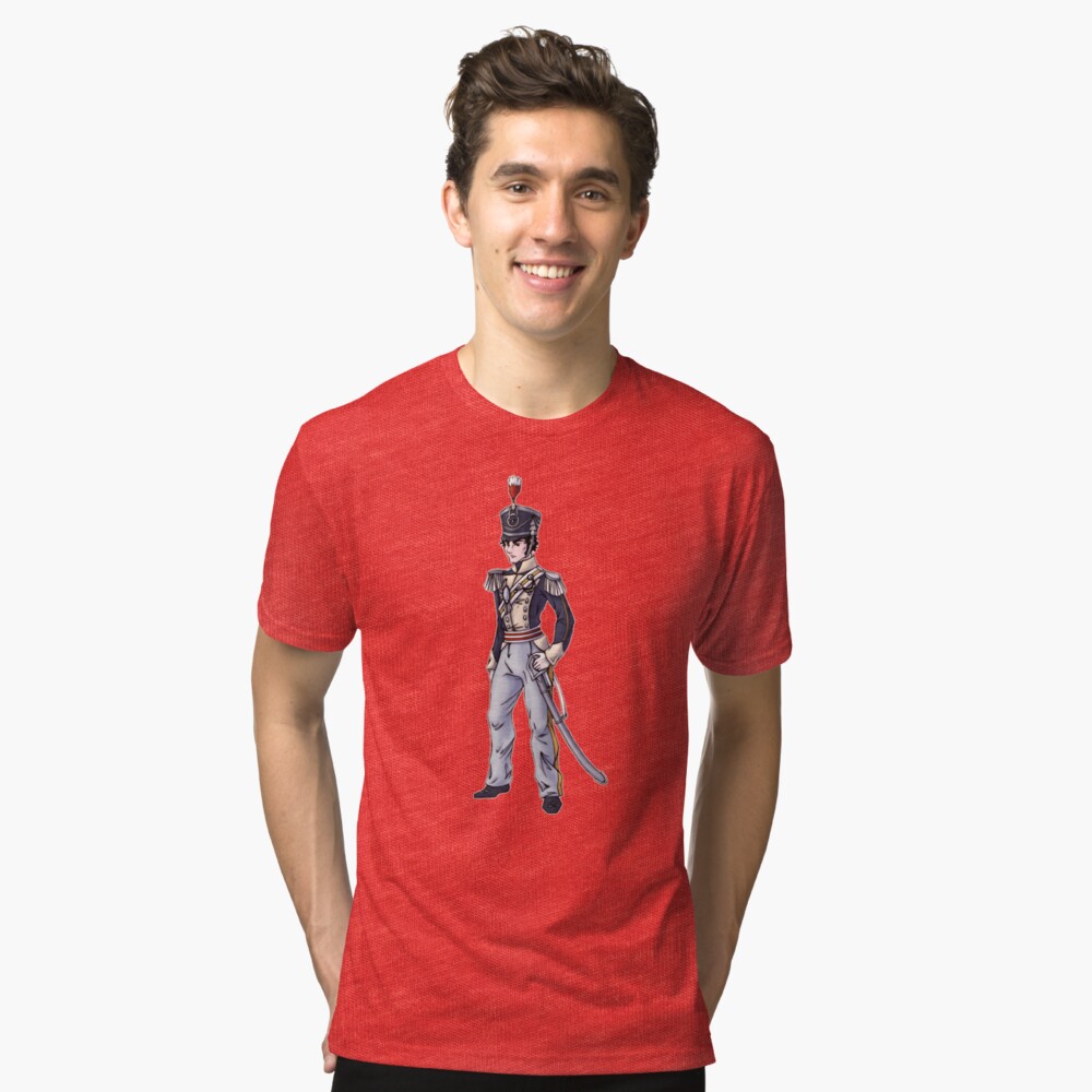 Captain Benjamin Shedfield - Regency Fashion Illustration Tri-blend T-Shirt