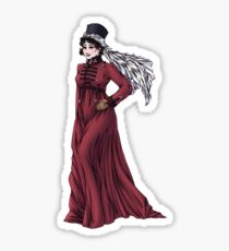 Miss Valeria Fulbourn - Regency Fashion Illustration Sticker