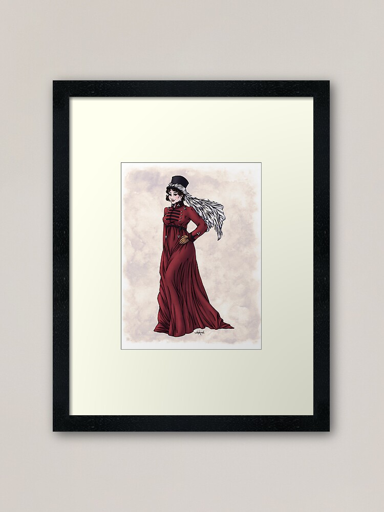 Alternate view of Miss Valeria Fulbourn - Regency Fashion Illustration Framed Art Print