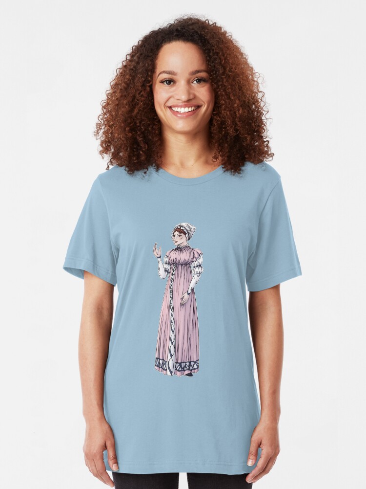 Alternate view of Lady Tabitha Newick - Regency Fashion Illustration Slim Fit T-Shirt