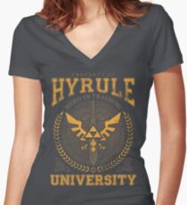 Hyrule Universität Shirt mit V-Ausschnitt