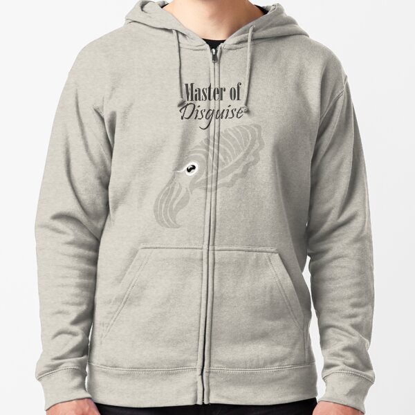 Master of Disguise - Tribalish Cuttlefish (for light-colored items) Zipped Hoodie