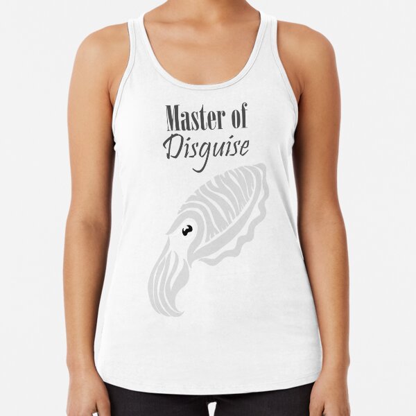 Master of Disguise - Tribalish Cuttlefish (for light-colored items) Racerback Tank Top