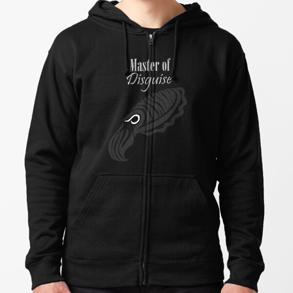 Master of Disguise - Tribalish Cuttlefish (for dark-colored items) Zipped Hoodie