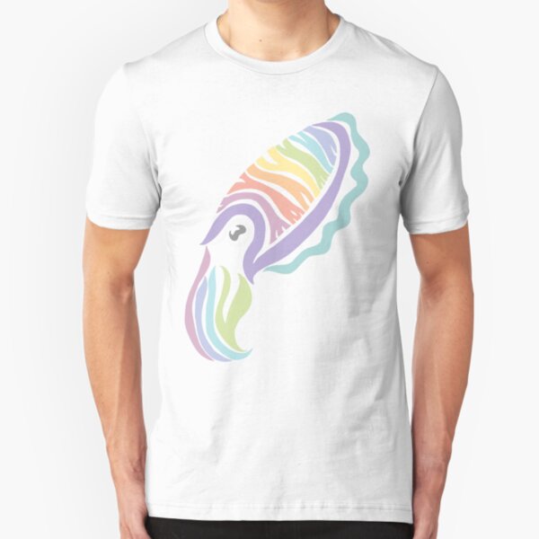 Deep-sea Pastel - Tribalish Cuttlefish Slim Fit T-Shirt