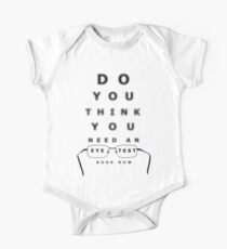 Eye Examination Chart One Piece - Short Sleeve