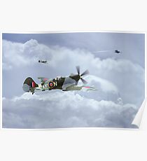Spitfire XIV, V-1 Hunter Poster
