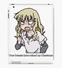 Your breasts have ruined my christmas! (Yuru yuri) iPad Case/Skin