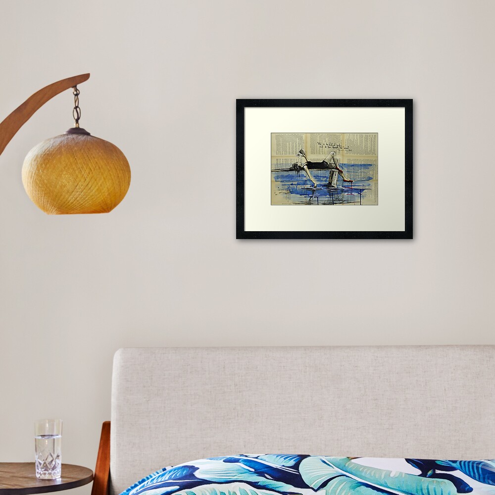 She is Too Fond of Books Framed Art Print