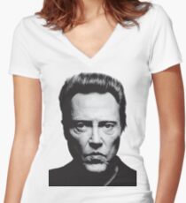 Walken Tailliertes T-Shirt mit V-Ausschnitt