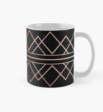 Chic & Elegant Faux Rose Gold Geometrische Dreiecke Tasse (Standard)