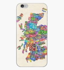 Scotland Typography Text Map iPhone Case