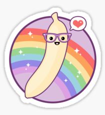 Cute Nerd Banana Sticker