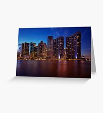 Miami Skyline Greeting Card