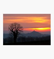 Glastonbury Tor Dawn Photographic Print
