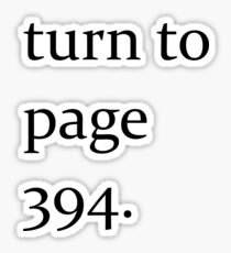 Turn to page 394 Sticker