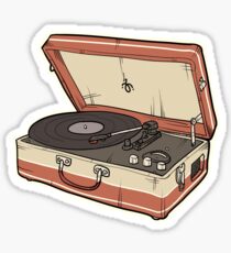 Vintage Record Player Sticker