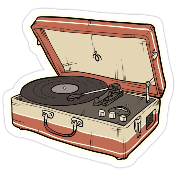 vintage record player stickers by jonahvd redbubble