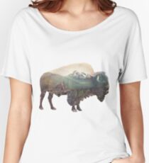 Bison and Independence Mine Women's Relaxed Fit T-Shirt