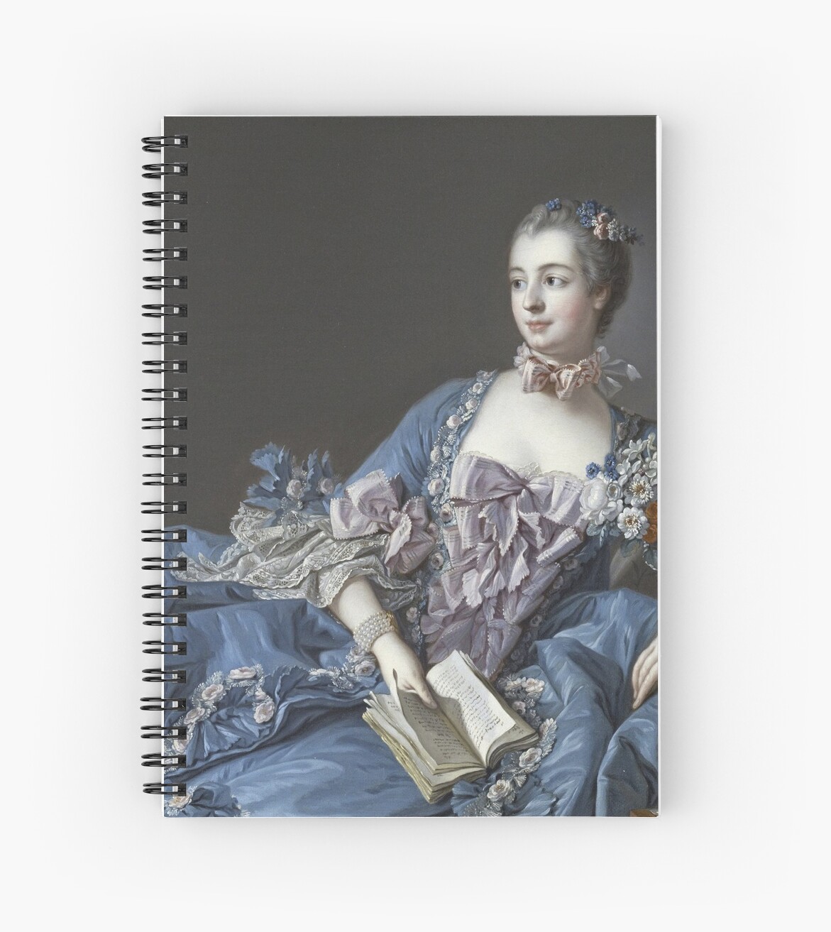 Francois Boucher Madame De Pompadour Jeanne Antoinette Poisson 1721 Spiral Notebook By Artcenter Redbubble