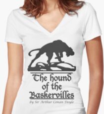 The hound of the Baskervilles Women's Fitted V-Neck T-Shirt
