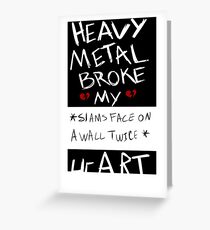 Fall Out Boy Centuries - Heavy Metal Broke My Heart Greeting Card