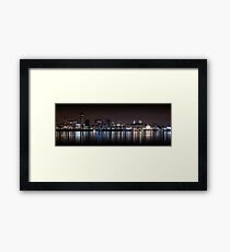 Liverpool Skyline Panoramic At Night Framed Print
