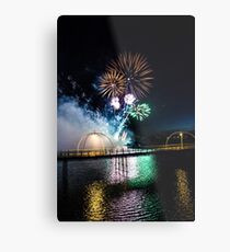 Southport Fireworks Show Metal Print