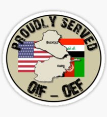 PROUDLY SERVED -OIF/OEF Sticker