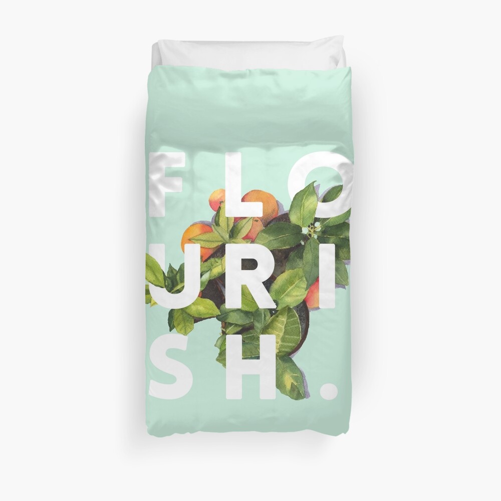 Flourish #redbubble #home #designer #tech #lifestyle #fashion #style Duvet Cover