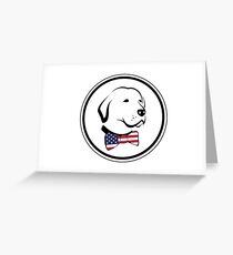 Classy American Dog Greeting Card
