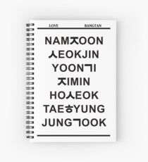 love bangtan v2 Spiral Notebook