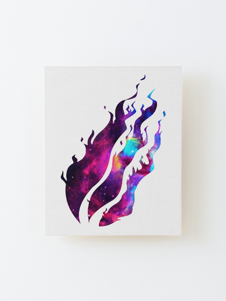 Outer Space Nebula Galaxy Fire Flames Mounted Print By Stinkpad Redbubble - preston roblox logo