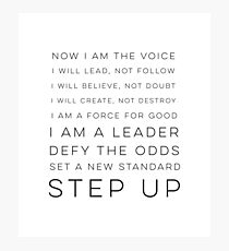 NOW I AM THE VOICE Photographic Print
