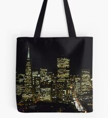 San Fransisco night view of skyline Tote Bag