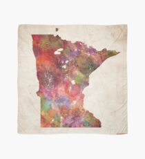 minnesota map warm colors Scarf