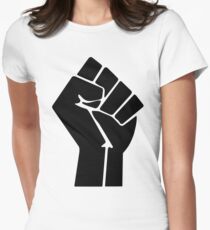 Raised Fist / Black Power Symbol Women's Fitted T-Shirt