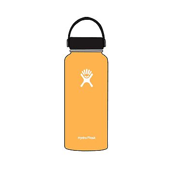 Orange HydroFlask Sticker for Sale by BluAndCo