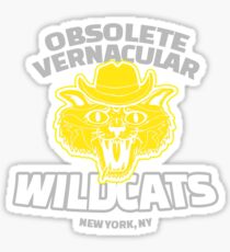 Obsolete Vernacular Wildcats (Royal Tenenbaums) Sticker